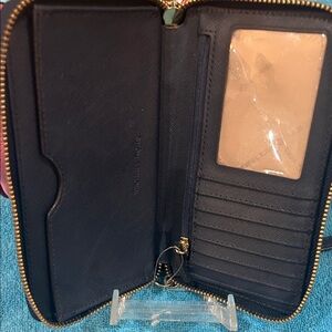 Michael Kors Black Leather Wristlet